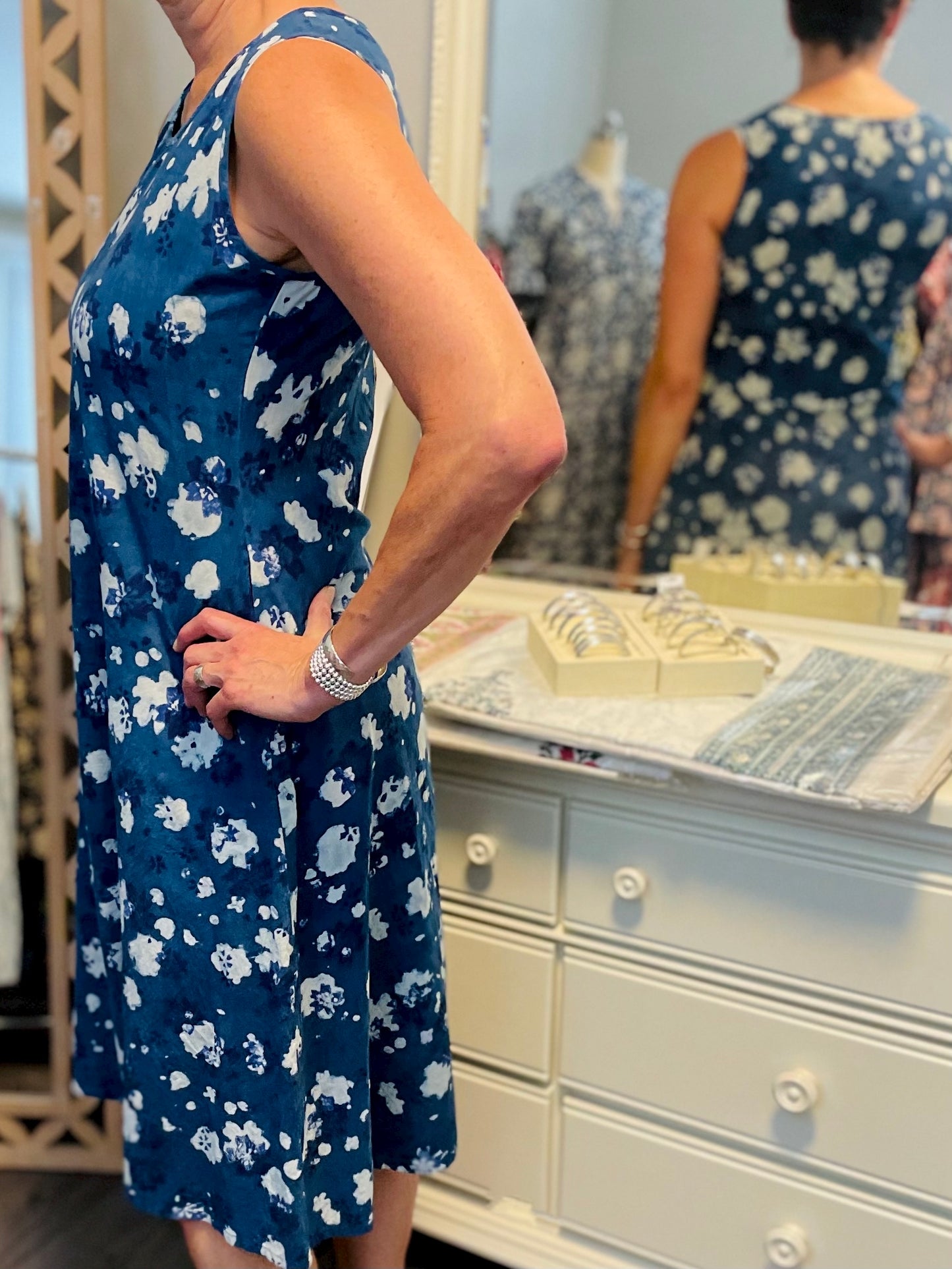 Laura Dress, Indigo Patterns