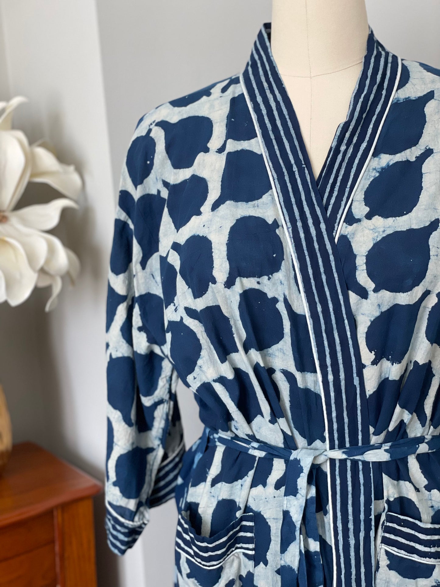 Relaxing Robe in Cotton Prints You Choose Pattern