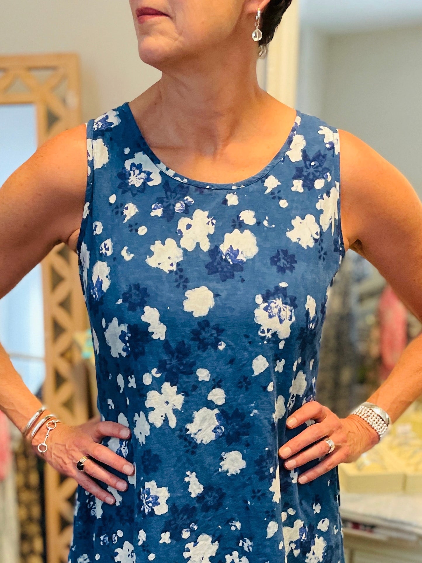 Laura Dress, Indigo Patterns