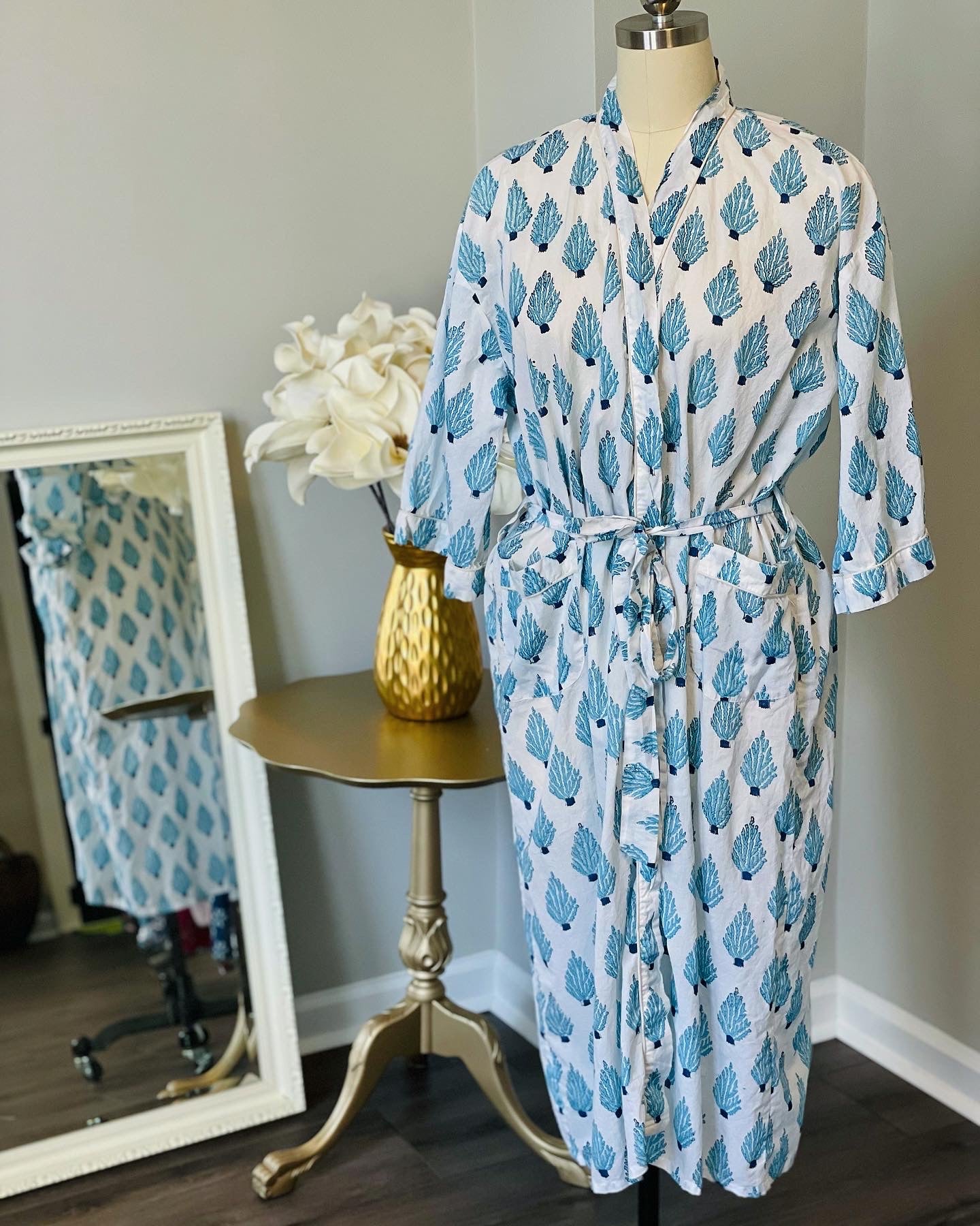 Relaxing Robe in Cotton Prints You Choose Pattern