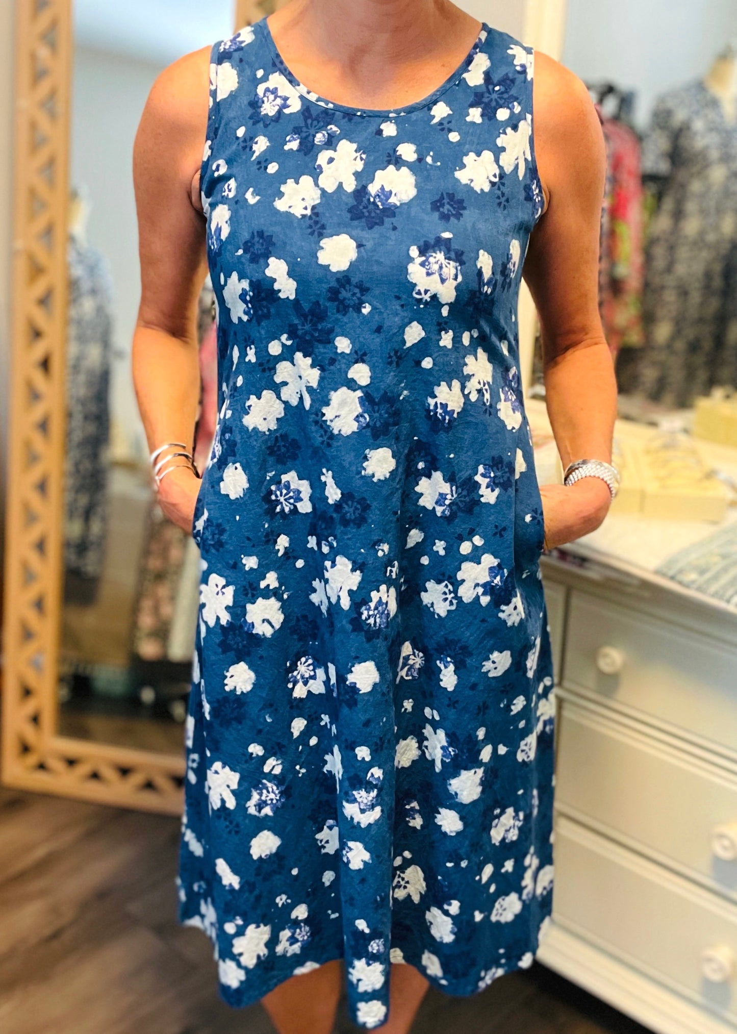 Laura Dress, Indigo Patterns