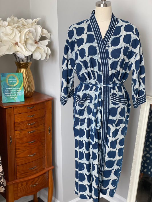 Relaxing Robe in Cotton Prints You Choose Pattern