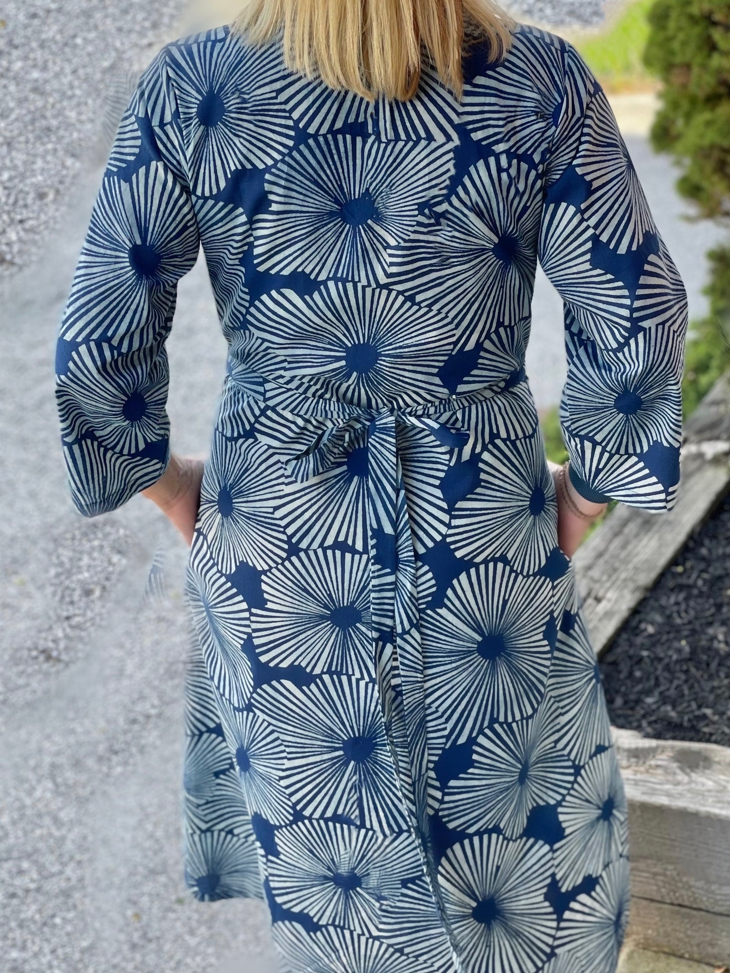 Robin Wrap Dress, Indigo Patterns