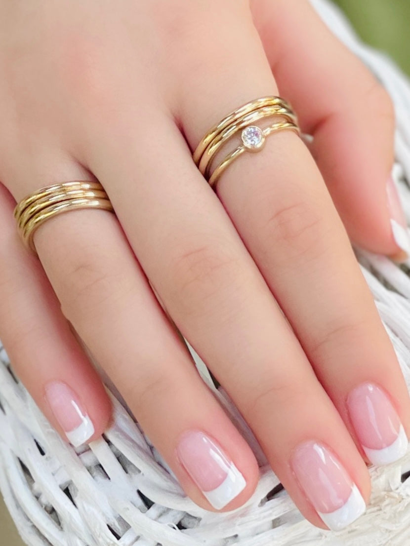 Gold Filled Ring Simple Stackable Rounded