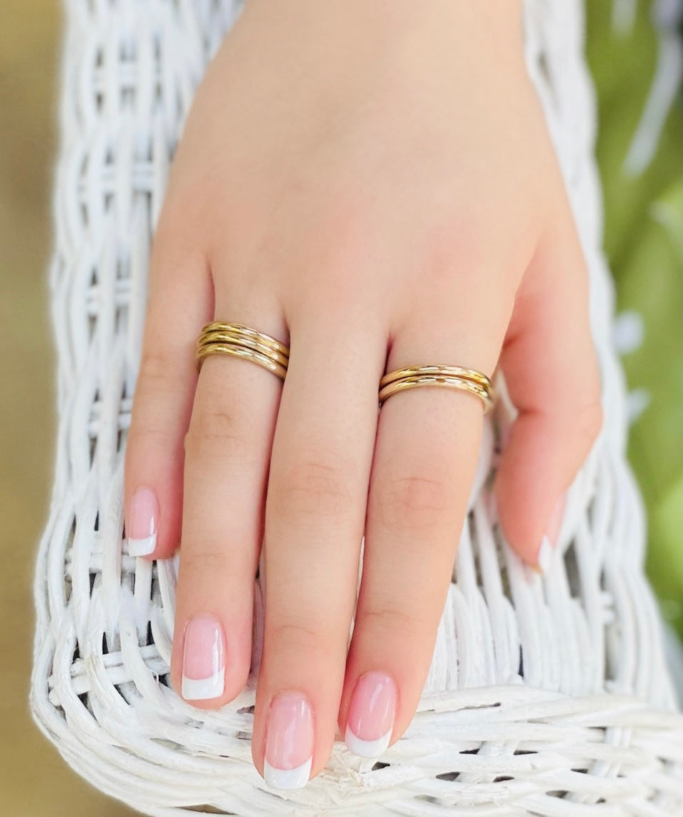 Gold Filled Ring Simple Stackable Rounded